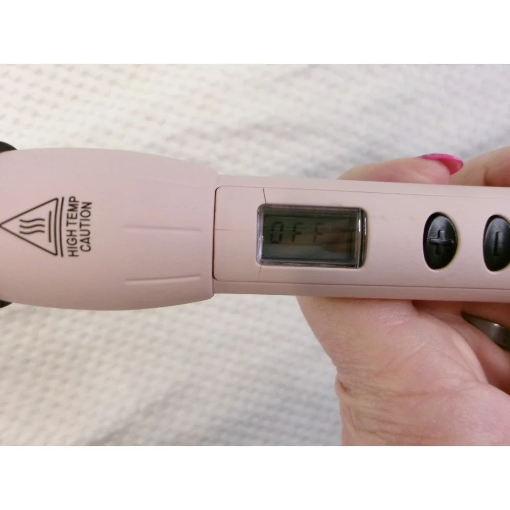L'ange Ondulé Rose Gold Titanium Curling Wand 32mm Blush Pink‎ HT212